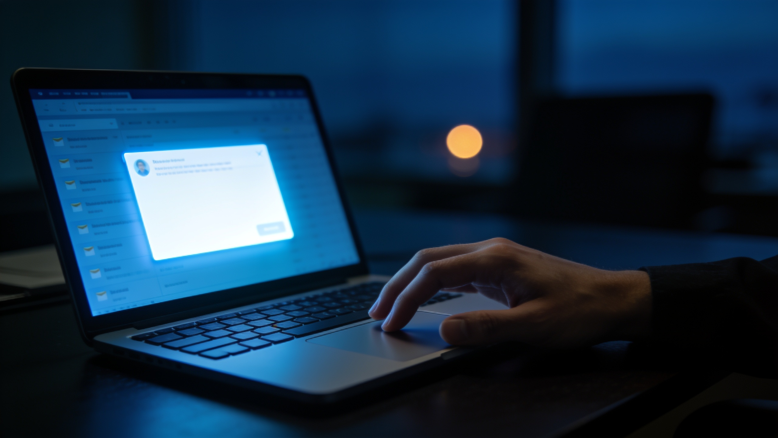 Écran d'ordinateur affichant un e-mail suspect, exemple de phishing IA à détecter en PME